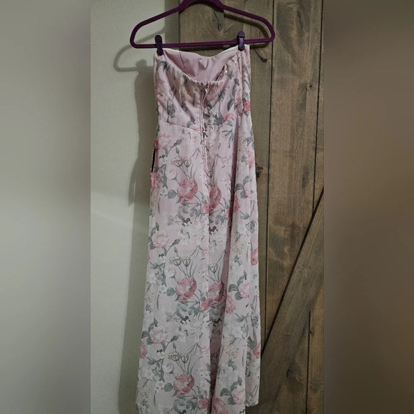 Speechless Pastel floral chiffon strapless maxi dress. Size small NWT - Picture 5 of 10